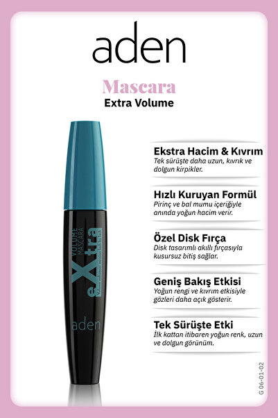 Aden Hacim Veren Extra Volume Maskara