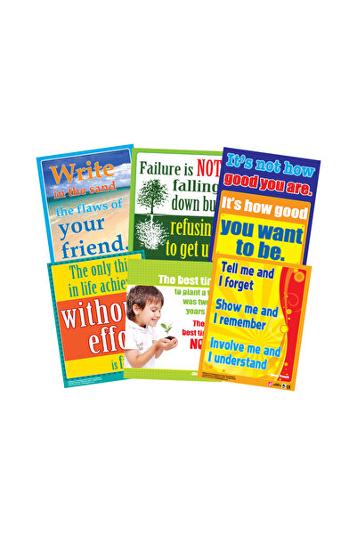 123Publishing House مخططات الإلهام (6 مخططات جدارية) - مجموعة مخططات جدارية ت...