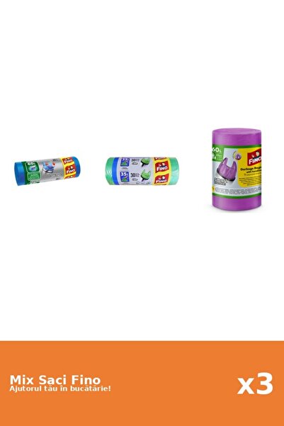 Fino Set 3 Saci Fino: 1x 20 buc, 1x 30 buc, 1x 60l