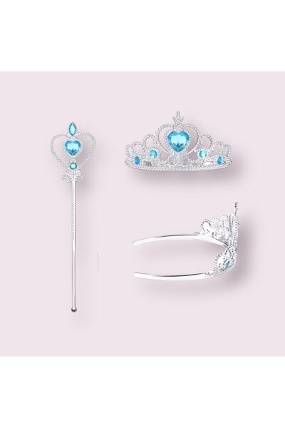 Butik Center مجموعة تاج وصولجان الأميرة إلسا ذات الطابع الفروي