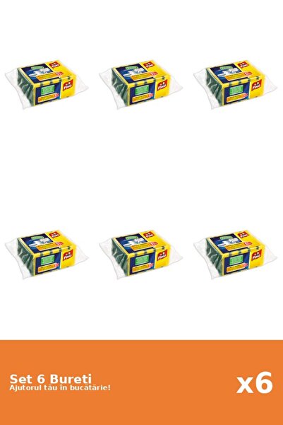 Fino Set of 6 Kitchen Sponges, 5 pcs