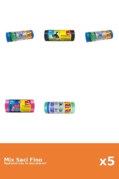 Fino Set 5 Saci Fino: 2x 20 buc, 2x 30 buc, 1x 40 l