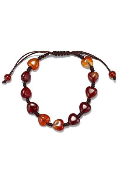 XTERRA Handmade Carnelian Heart Bracelet for Vitality