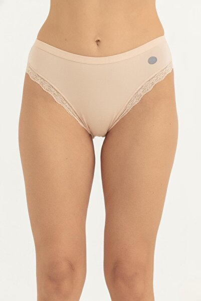 OBJE Kadın Ten Dantelli Brazilian Külot