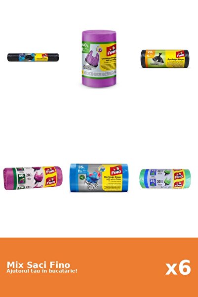 Fino Set 6 Saci Fino: 1x 120 l, 1x 60l, 3x 30 buc, 1x 20 buc