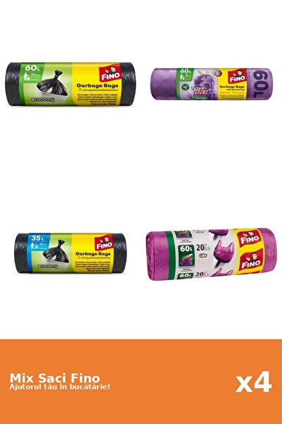 Fino Set 4 Saci Fino: 2x 20 buc, 1x 60 l, 1x 30 buc