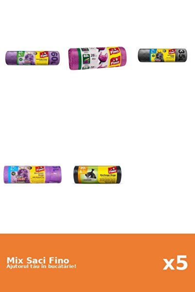 Fino Set 5 Saci Fino: 1x 60 l, 1x 20 buc, 2x 35 l, 1x 30 buc