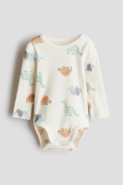 H&M Pamuklu ve Baskılı Body