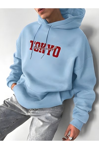 Eritqaa Men's Printed Hooded Sweatshirt Oversize Cut 3-Ply Cotton Fabric