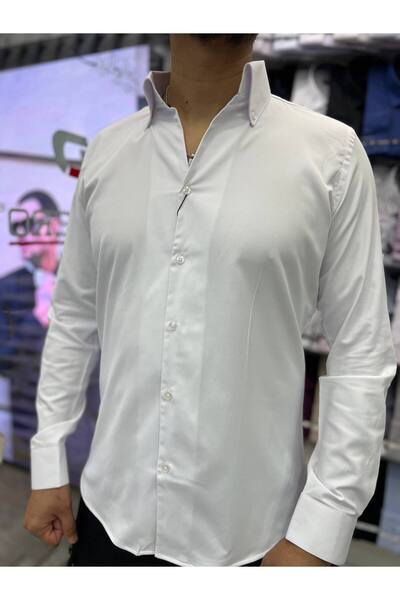 PASSERO Slim Fit V-Neck Cold Print Lycra