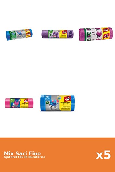 Fino Set 5 Saci Fino: 2x 20 buc, 1x 60 l, 1x 70 l, 1x 30 buc