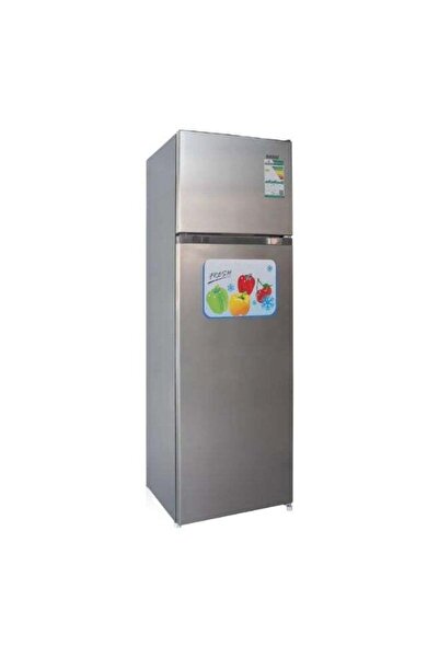 BASIC ثلاجة BRD-D280ML ذات بابين من الفولاذ المقاوم للصدأ - سعة 9.2 قدم مكعب،...