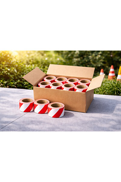 A-plast 20 ADET İkaz Şeridi -Uyarı Bandı Emniyet Şeridi Emniyet Bandı kırmızı...