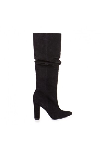The 5th Element Women's Boots Natural Leather Black Suede Clare