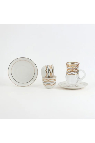 TULIN طقم فناجين شاي وقهوة مكون من 36 قطعة