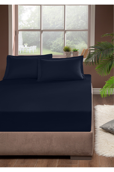 Pierre Cardin ملاءة سرير قطنية ساتان مطاطية 200x200