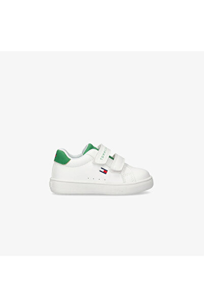 Tommy Hilfiger Flag Velcro Bebek Beyaz/Yeşil Spor Ayakkabı