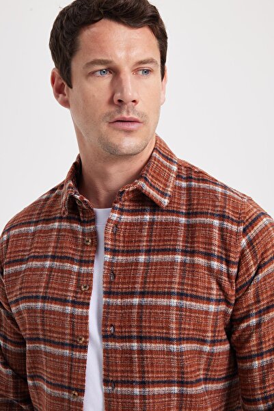 Tudors Men's Slim Fit slim fit checkered winter lumberjack shirt