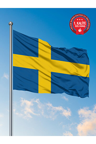 Bilsan İsveç Ülke Bayrağı 100 x 150 cm - Raşel Kumaş 1. Kalite