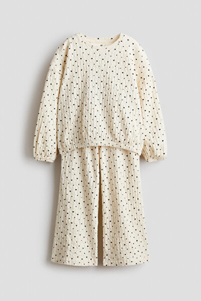 H&M 2 Parçalı Tekstüre Jarse Set