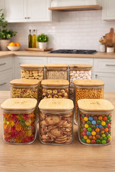 DİBA AVM 9 Lu Glass Jars - 3 Pieces of 1.5 Liters - 3 Pieces of 1.1 Liters - ...