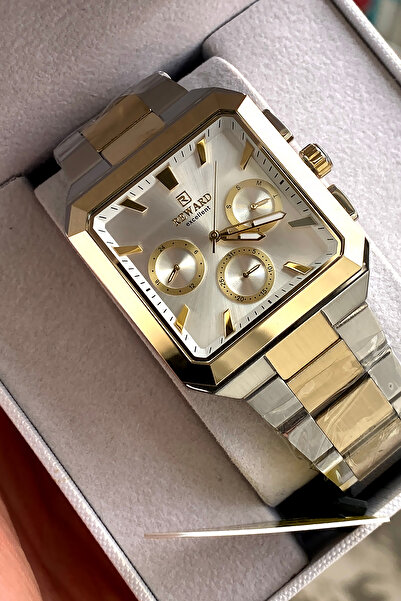 Reward ساعة يد رجالية أصلية بضمان لمدة عامين مع سوار فولاذي وعلبة