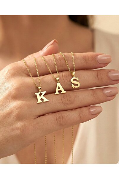 İNDİGO TAKI Sade Küçük Harf 14 Ayar Altın Kolye