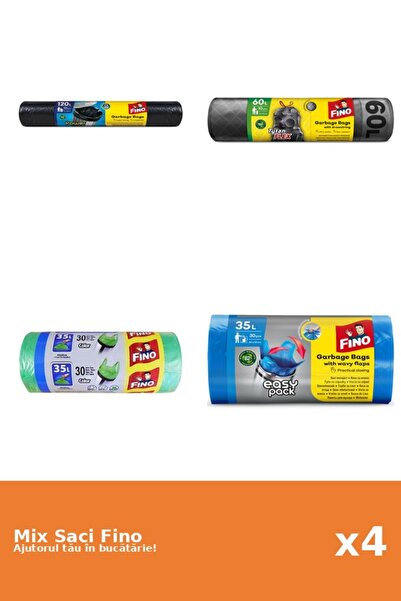 Fino Set 4 Saci Fino: 1x 120 l, 1x 60 l, 2x 30 buc