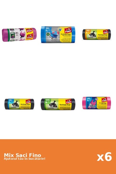 Fino Set 6 Saci Fino: 2x 20 buc, 3x 30 buc, 1x 40 l
