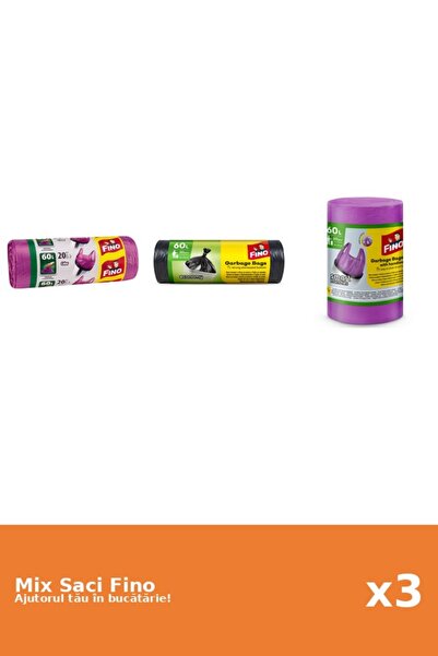 Fino Set 3 Saci Fino: 2x 20 buc, 1x 60l