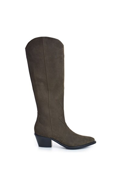 The 5th Element Women's Natural Leather Boots Khaki Mimi