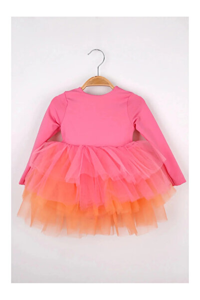 MY LORİN KİDS STORE Pembe Tütü Etekli Kız Çocuk Balerin Elbise