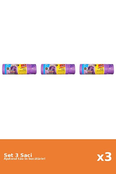 Fino Set 3 Saci menaj parfumati Tytan Flex lavanda, 35 litri, 12 buc