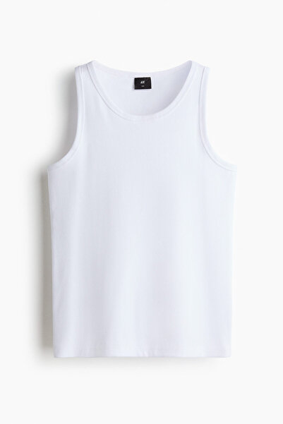 H&M Ribanalı Kolsuz Üst Slim Fit
