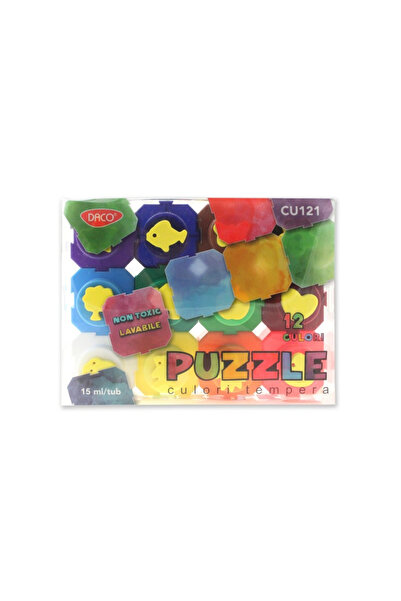 daço Culori tempera 12 culori Puzzle DACO