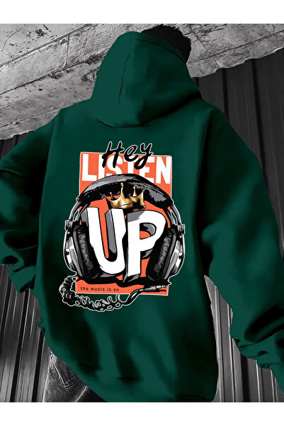 ELAN WEAR Back Printed women's/men's unisex Oversized Hooded sweatshirt