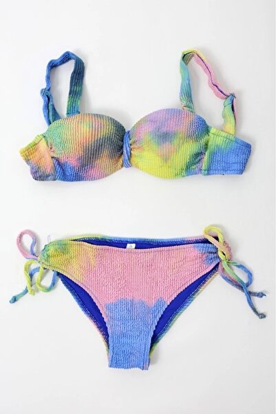 Yasmy Collection بدلة بيكيني نسائية متعددة الألوان بخصر عالٍ يبرز انحناءات ال...