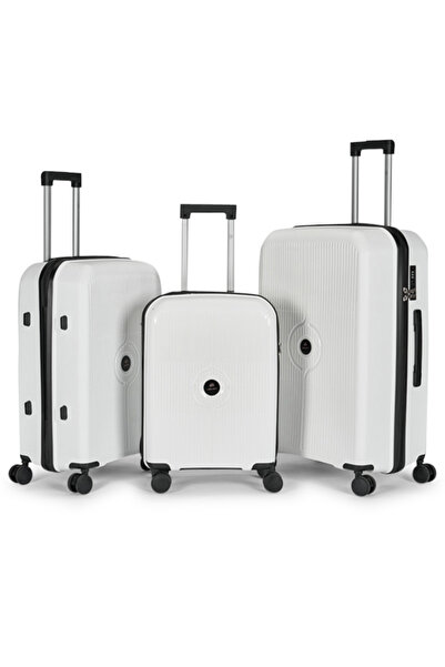 LİMRA A travel luggage set consisting of 3 wheeled suitcases with a sturdy an...