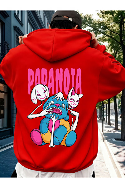 ELAN WEAR Printed Women'S/Men's Unisex Oversized Hooded Gray Sweatshirt