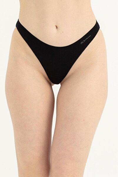 OBJE Kadın Siyah Micro Modal Normal Bel Külot