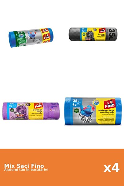 Fino Set 4 Saci Fino: 1x 20 buc, 2x 35 l, 1x 30 buc