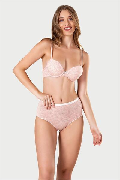 OBJE Women's Pink Melange Modal Panties