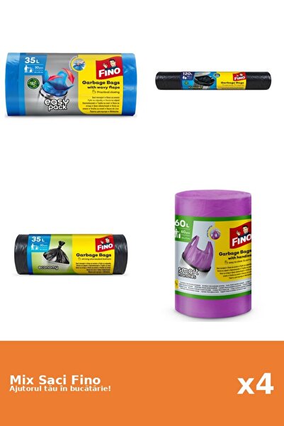 Fino Set 4 Saci Fino: 2x 30 buc, 1x 120 l, 1x 60l