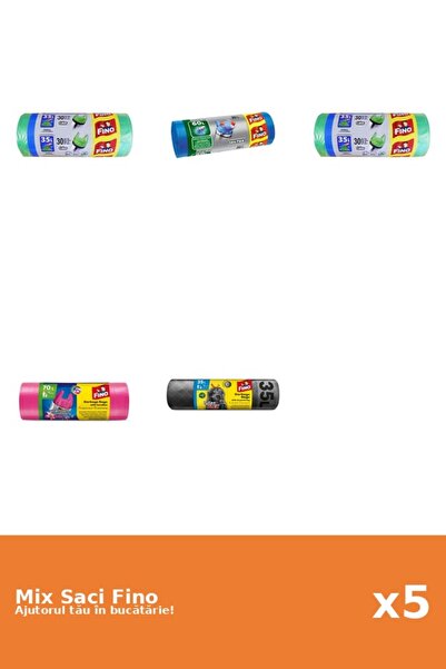 Fino Set 5 Saci Fino: 2x 30 buc, 1x 20 buc, 1x 70 l, 1x 35 l