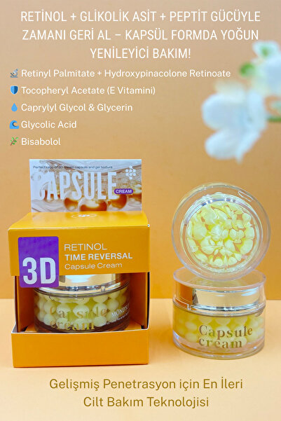 MondSub Retinol Kapsül Krem – Kırışıklık Karşıtı, Nemlendirici, Elastikiyet A...