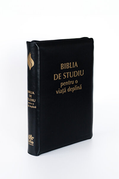 LifePublishers Biblia de studiu pentru o viata deplina - coperta PU neagra cu...