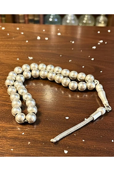 SUFİ TESBİH VE ESANS سبحة فضية أصلية مصنوعة يدويًا - إكسسوار رجالي في علبة فا...