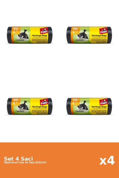 Fino Set of 4 Garbage bags, 20L, 30 pieces