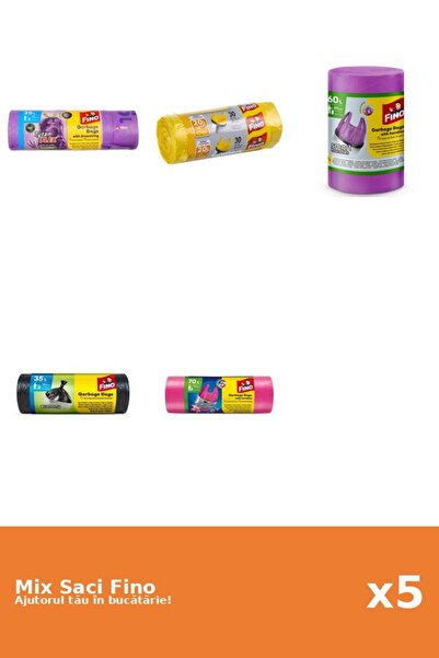 Fino Set of 5 Fino Bags: 1x 35 l, 2x 30 pcs, 1x 60l, 1x 70 l