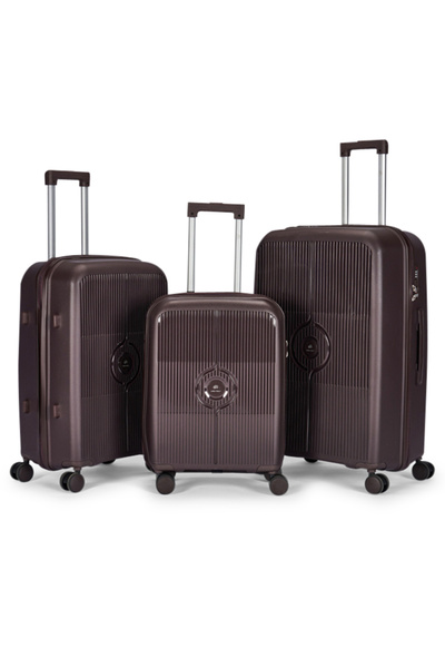 LİMRA A travel luggage set consisting of 3 wheeled suitcases with a sturdy an...